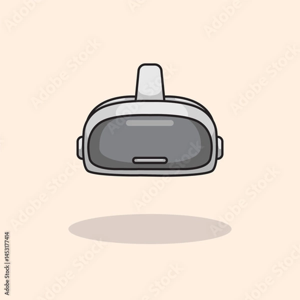 Obraz Vector illustration of a VR headset representing immersive virtual reality experience and modern digital technology Scalable and editable vector format suitable for apps websites presentations and dig