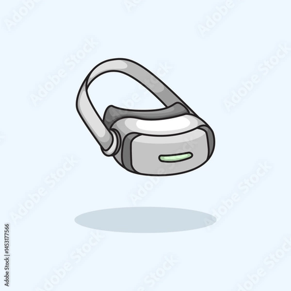 Obraz Vector illustration of a VR headset representing immersive virtual reality experience and modern digital technology Scalable and editable vector format suitable for apps websites presentations and dig