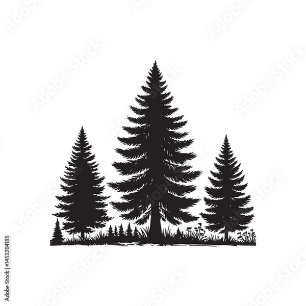 Fototapeta Pine Tree Vector (2).eps