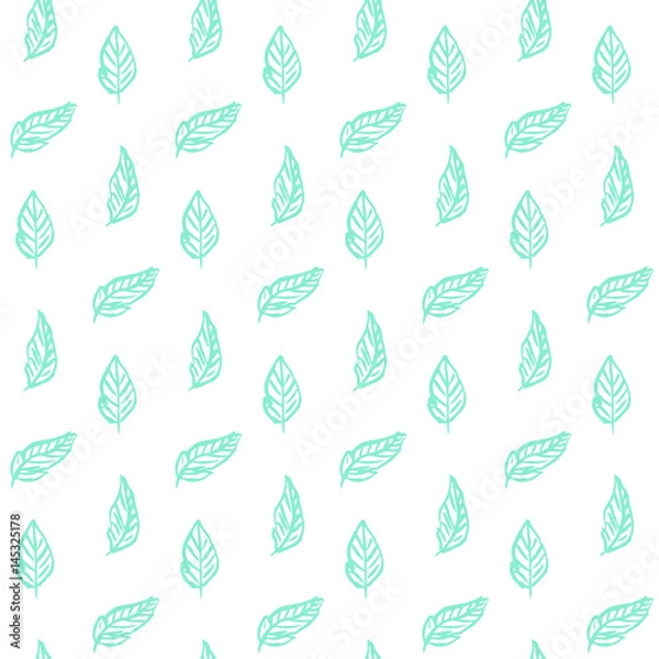 Fototapeta Plant Leaf Trendy Seamless Pattern
