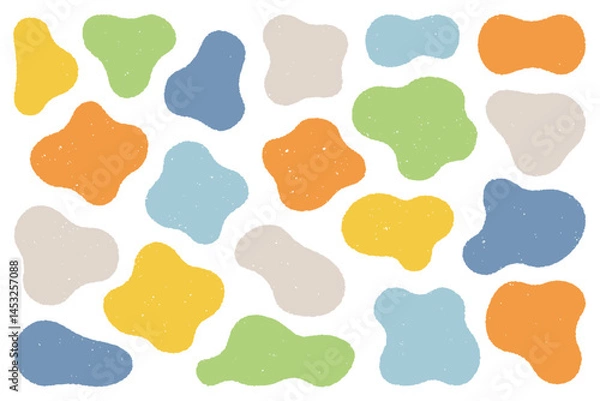 Fototapeta 飾り　ラフ　ざらざら　アクセント　背景　装飾　素材　イラスト　ベクター　あしらい　ふにゃふにゃ