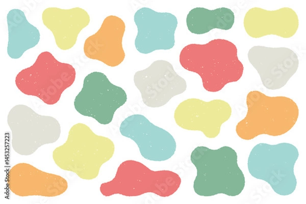 Fototapeta 飾り　ラフ　ざらざら　アクセント　背景　装飾　素材　イラスト　ベクター　あしらい　ふにゃふにゃ