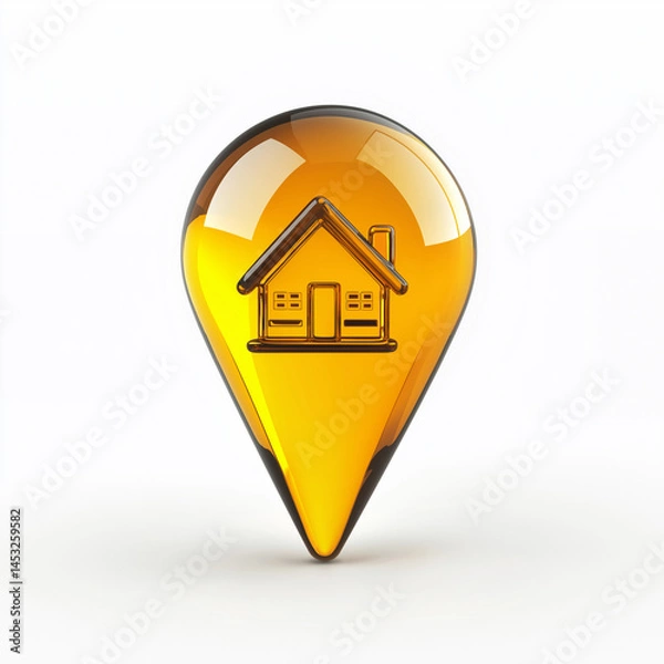 Fototapeta vintage location pin, map symbol, navigation icon, metallic texture, retro style, location indicator, steampunk aesthetic, polished emblem