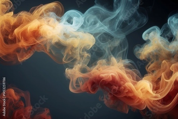 Fototapeta Metaphorical smoke Virtual Color background