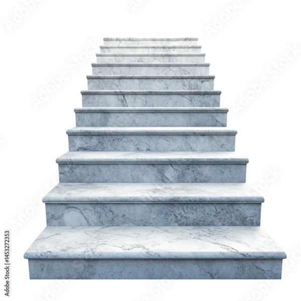 Fototapeta stairs to success isolated on white and transparent background