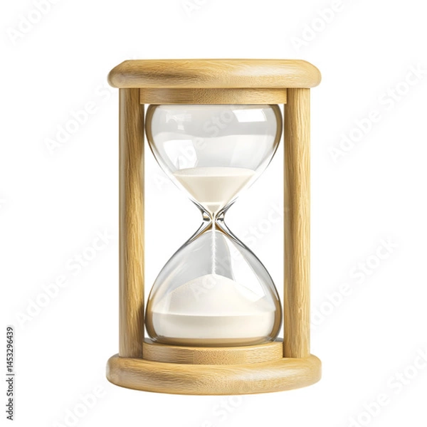 Fototapeta hourglass isolated on white background. Ai Generated Images