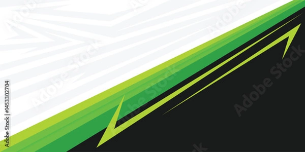 Fototapeta Green Line Background with Edgy Geometric Shapes and Sharp Edge