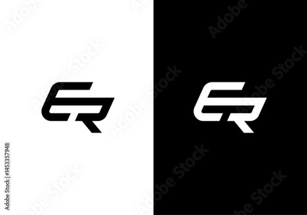 Obraz ER, RE monogram logo