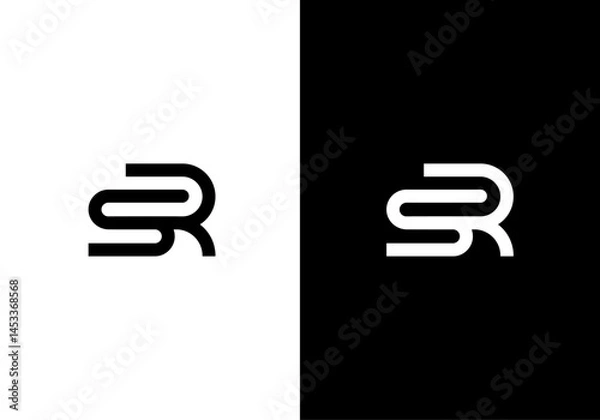 Obraz SR, RS monogram logo