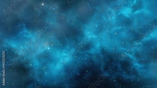 Fototapeta Starlight Haze and Cloud Nebula in Cosmic Serenity