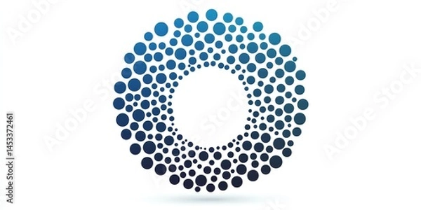Fototapeta Abstract blue circle dots pattern