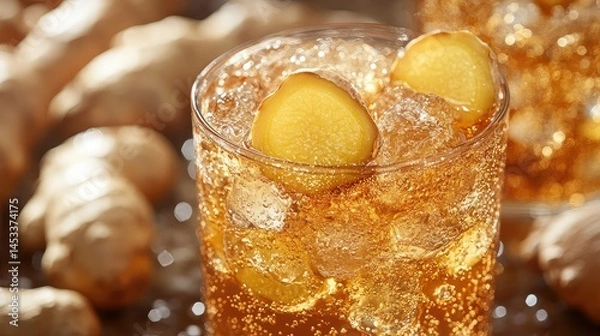 Obraz Iced Ginger Beer Drink.