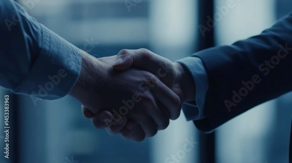 Obraz Business handshake for agreement or partnership is confirmed.