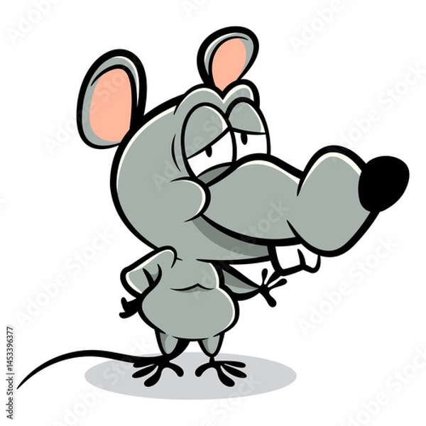 Fototapeta Little Rat cartoon characters. Best for sticker, mascot, and logo with pest themes