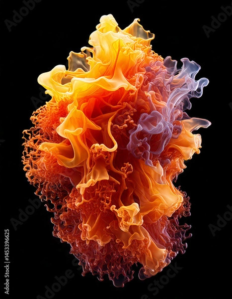 Fototapeta surreal sculpture, abstract organic form, intricate structure, biomorphic design, fantastical shape, 3D art object, generative design, fluid formations, imaginative artwork, conceptual sculpture
