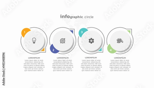Fototapeta Background business infographic elements for the presentation