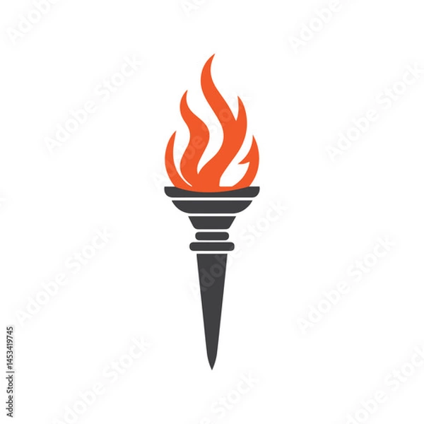 Fototapeta Torch Logo Design Graphic Illustration