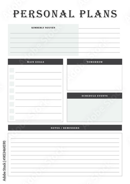 Obraz Personal Plans