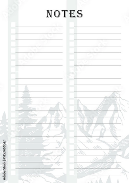 Obraz simple line notes design template