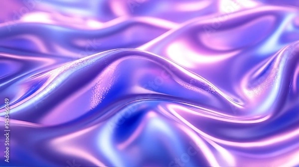 Fototapeta background image of glowing light waves in motion, creating a dynamic and shiny effect, with soft gradients of blue and purple