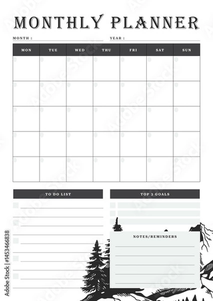 Obraz Monthly Planner