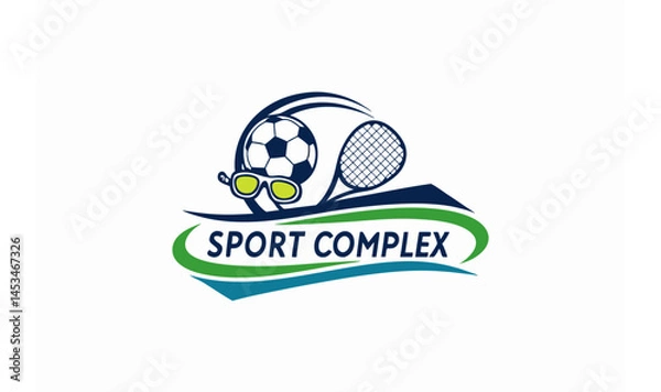 Fototapeta Sports complex logo with unique style 