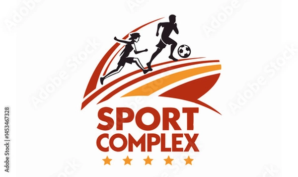 Fototapeta Sports complex logo with unique style 