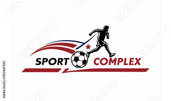 Fototapeta Sports complex logo with unique style 