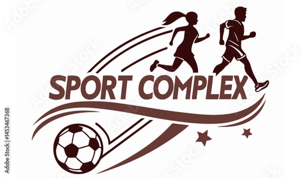Fototapeta Sports complex logo with unique style 