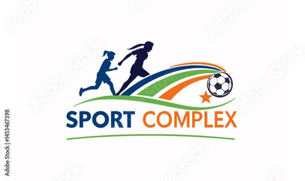 Fototapeta Sports complex logo with unique style 