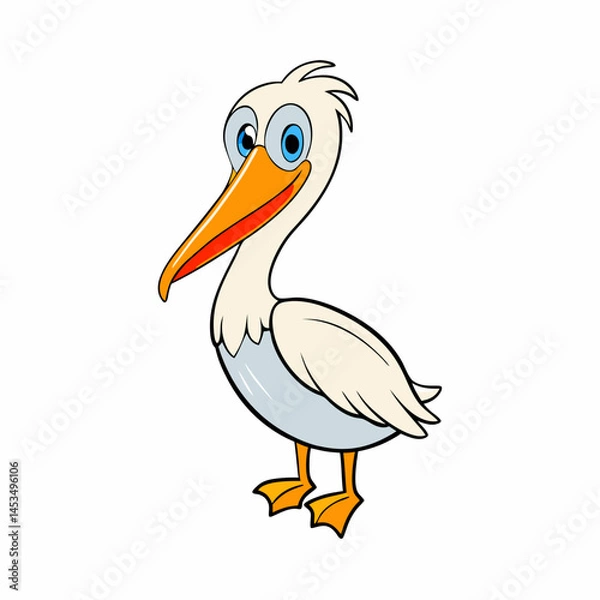 Obraz cartoon pelican vector