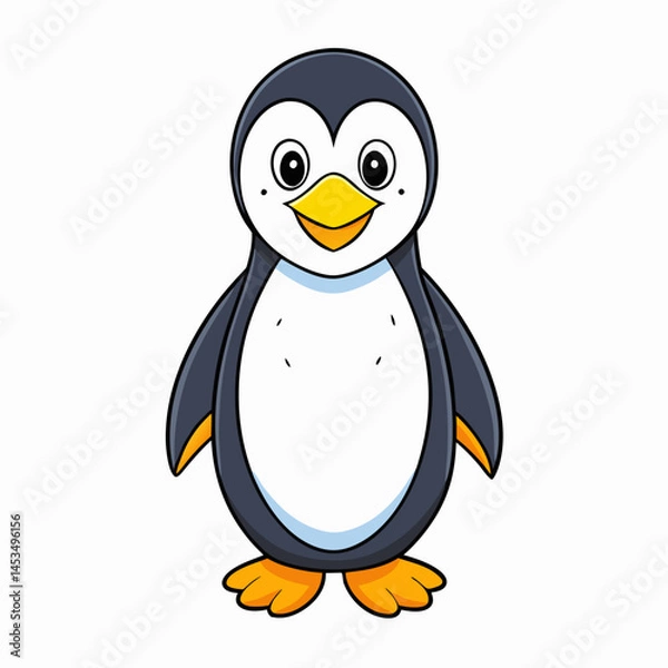 Obraz penguin on a white background
