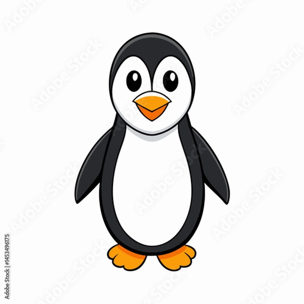 Obraz penguin on a white