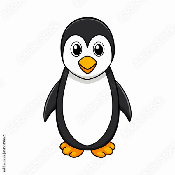 Obraz penguin on a white background