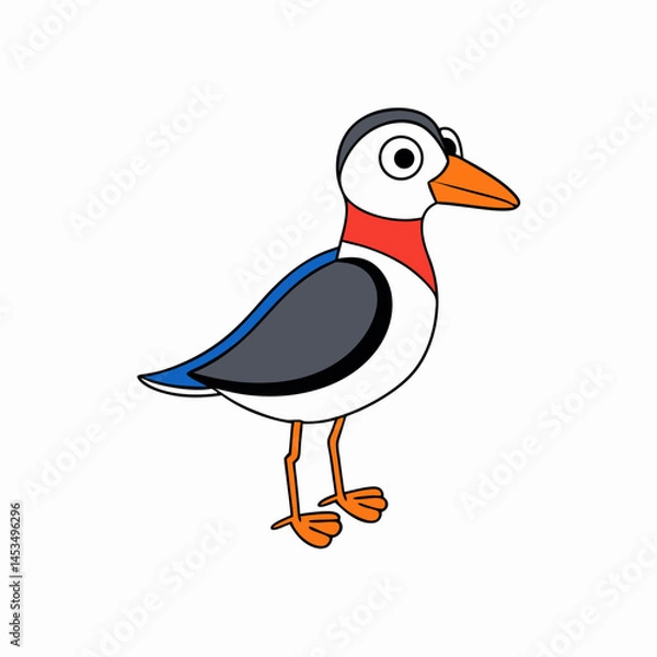 Obraz illustration of a plover  bird