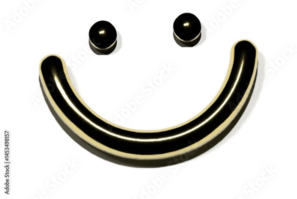 Obraz vector illustration of a golden smile sign