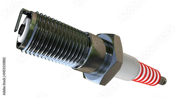 Fototapeta Spark Plug Candle 3D render