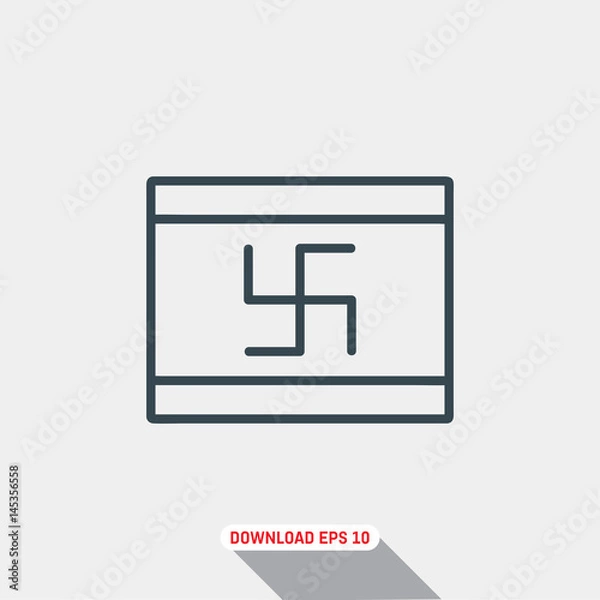 Fototapeta Jainism icon, vector