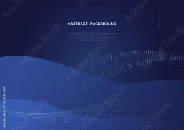 Fototapeta Abstract vector background of blue curves.