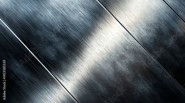 Obraz Brushed Metal Texture: Diagonal Lines and Dark Hues