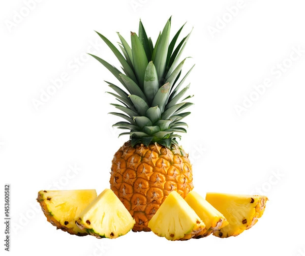 Obraz pineapple on isolated white background