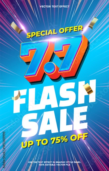 Obraz 7.7 Flash sale banner template design