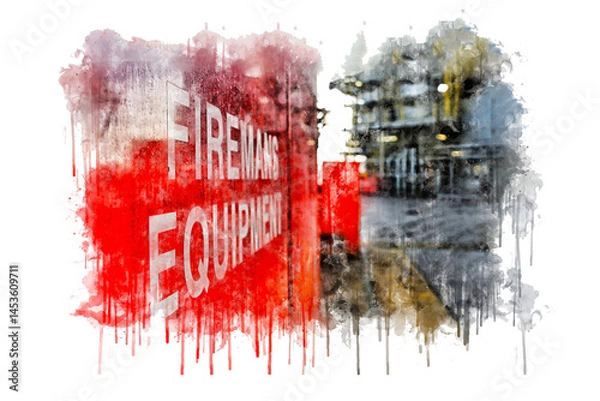 Obraz Fire cabinet on plant