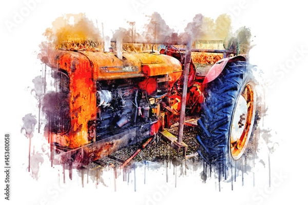 Obraz Tractor falling apart
