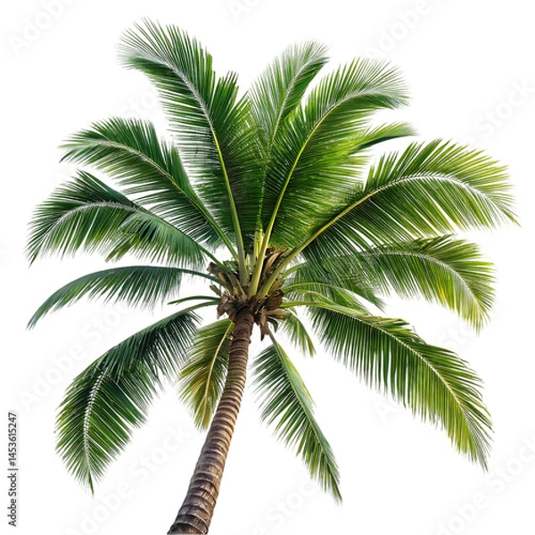 Obraz palm tree on white background