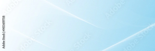 Obraz Light blue tech wave abstract background with curved digital lines