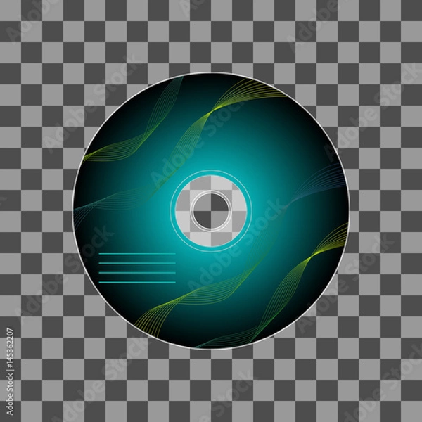 Fototapeta vector illustration of CD or DVD. CD or DVD for your content.
