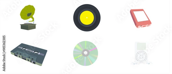 Fototapeta Music Icons