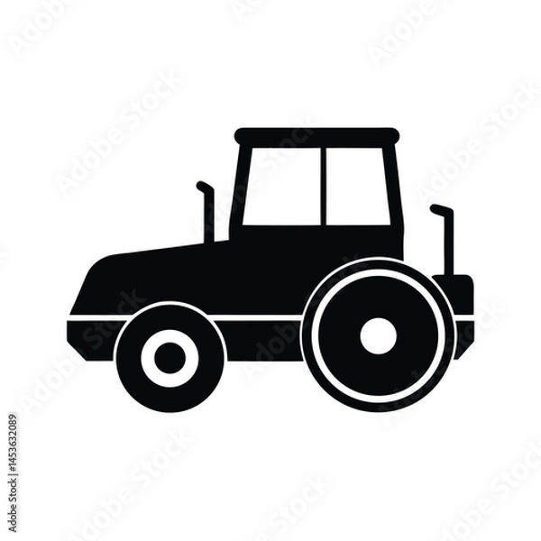 Obraz Road Roller Construction Icon Flat Style