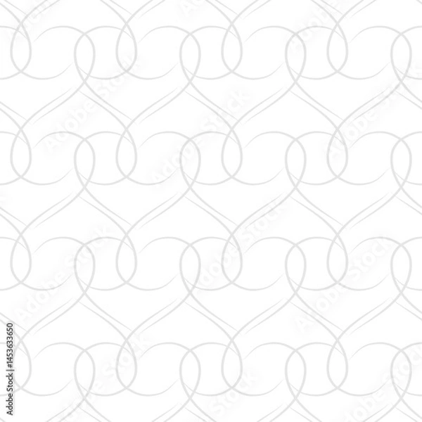 Fototapeta Light gray wavy line seamless pattern